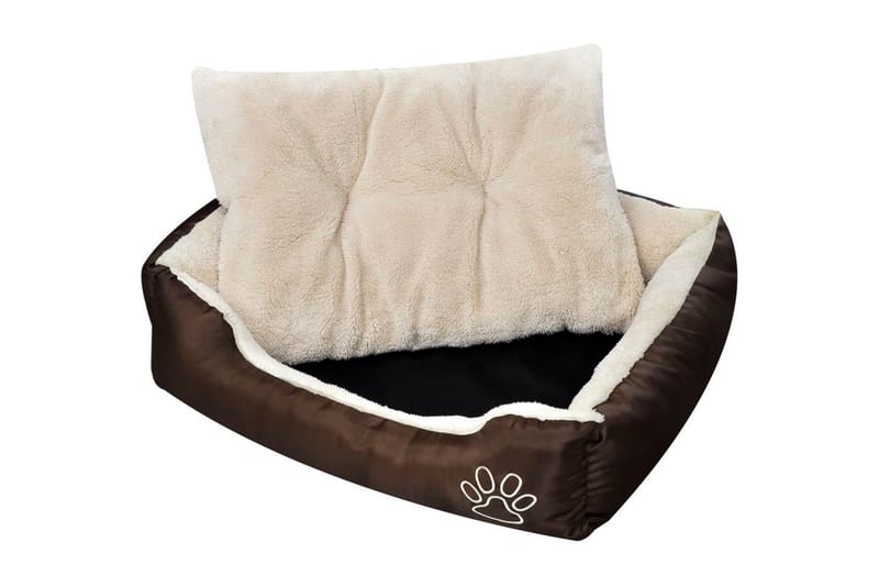 Varm Dog Seng Med Polstret Pude Xl - Beige - Sport & fritid - Til dyrene - Til hund - Hundemøbler - Hundeseng