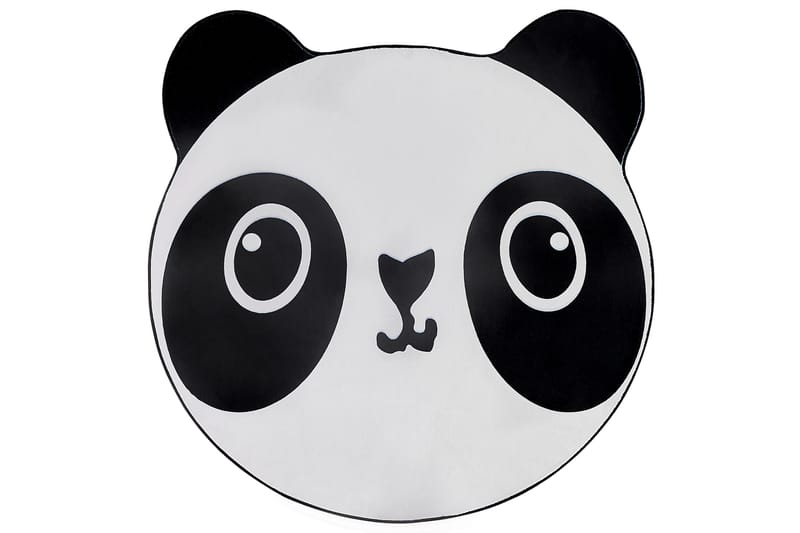 Panda Børnetæppe Rund 120 cm - Sort/hvid - Børnetæpper