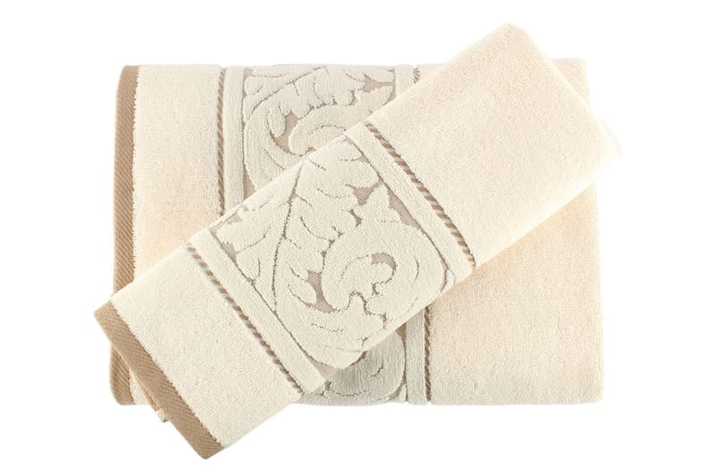Hobby Håndklæde Sæt med 2 - Creme - Håndklæder