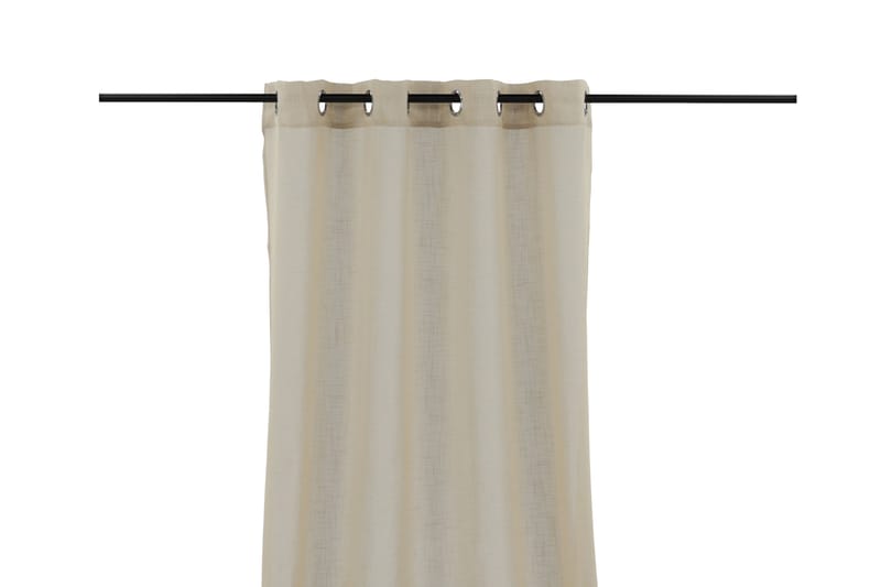 Kaya Gardin m. Kouser 140x240 cm - Beige - Tekstiler - Gardiner - Lange gardiner - Gardiner med kouser