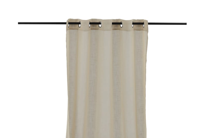 Kaya Gardin m. Kouser 140x240 cm - Beige - Tekstiler - Gardiner - Lange gardiner - Gardiner med kouser