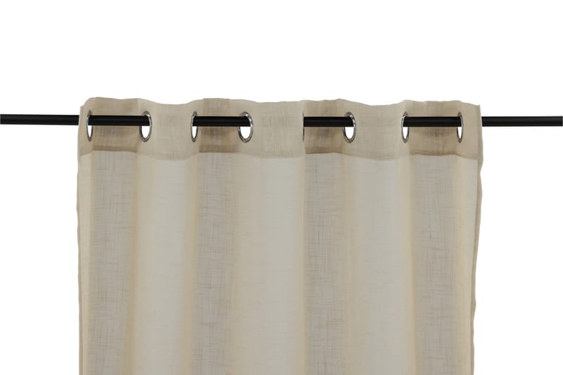 Kaya Gardin m. Kouser 140x240 cm - Beige - Tekstiler - Gardiner - Lange gardiner - Gardiner med kouser