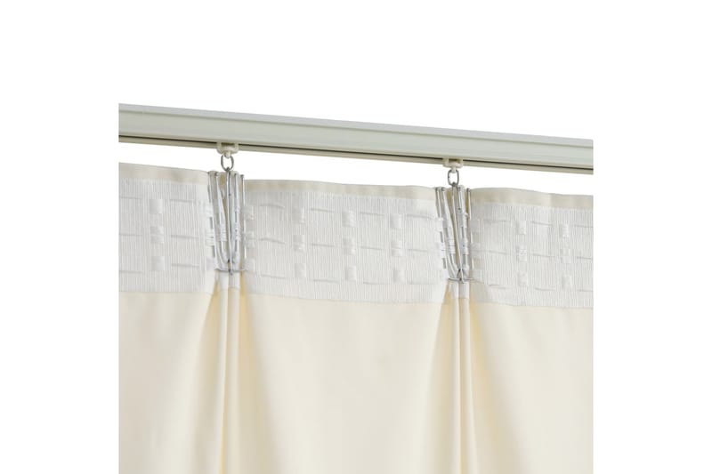 mørklægningsgardiner kr&e 2 stk. 140x225 cm fløjl creme - Creme - Tekstiler - Gardiner - Mørkelægningsgardin