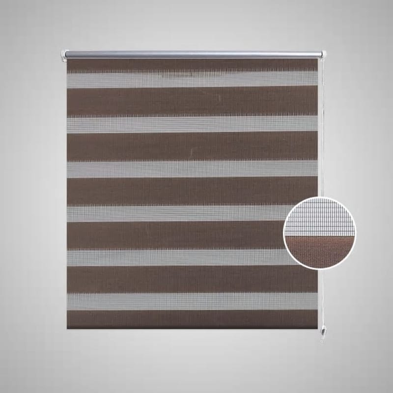 Rullegardin I Zebradesign 50 X 100 Cm Kaffefarvet - Brun - Tekstiler - Gardiner - Rullegardin