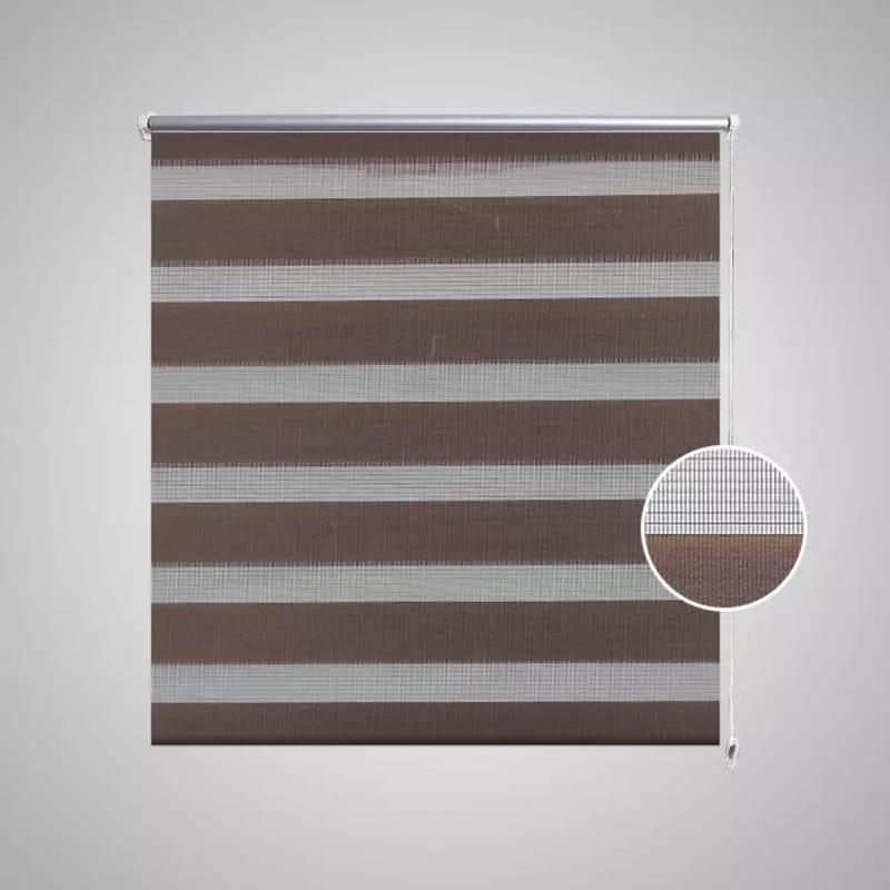 Rullegardin I Zebradesign 70 X 120 Cm Kaffefarvet - Brun - Tekstiler - Gardiner - Rullegardin