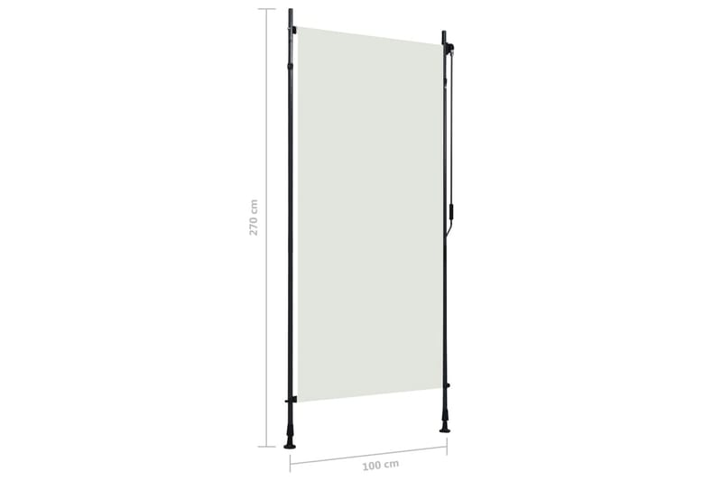 udendørs rullegardin 100x270 cm cremefarvet - Creme - Tekstiler - Gardiner - Rullegardin