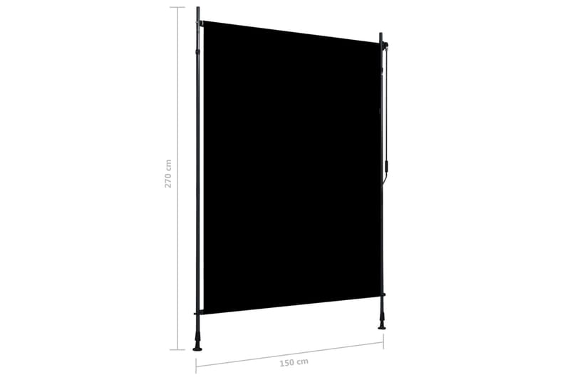 udendørs rullegardin 150x270 cm antracitgrå - Grå - Tekstiler - Gardiner - Rullegardin