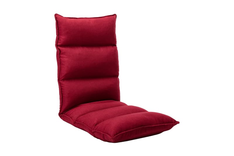foldbar gulvstol stof vinrød - Rød - Sædehynder