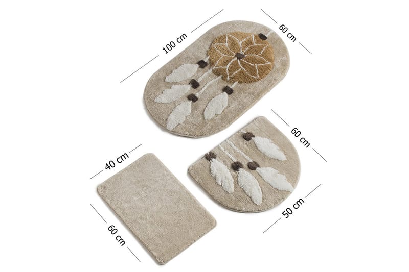 Chilai Home by Alessia Bademåtte Sæt med 3 - Multifarvet - Tekstiler - Tæpper - Badeværelsesmåtte