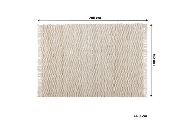 Tæppe beige 140 x 200 cm AFRIN - Beige - Fladvævet tæppe