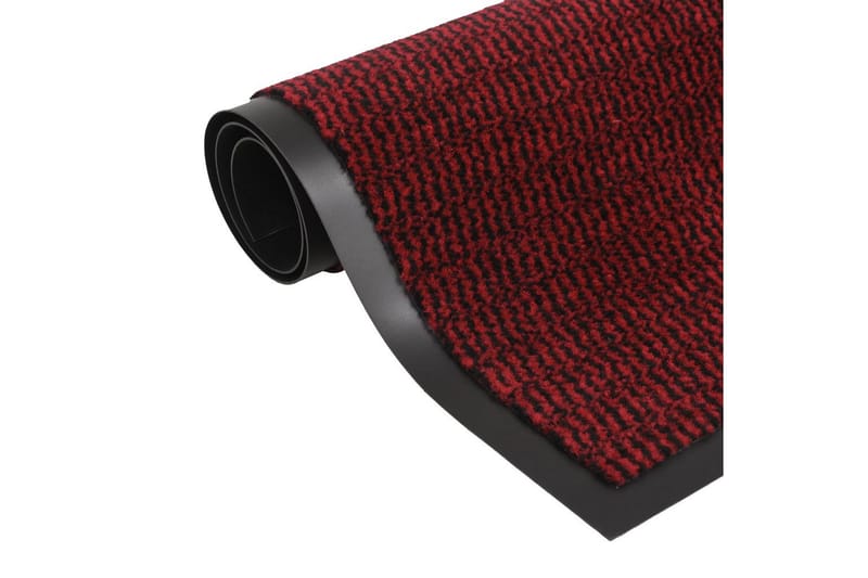 måtte med støvkontrol rektangulær tuftet 60 x 90 cm rød - Rød - Gummierede tæpper - Små tæpper - Mønstrede tæpper - Store tæpper - Hall måtte - Håndvævede tæpper - Dørmåtter