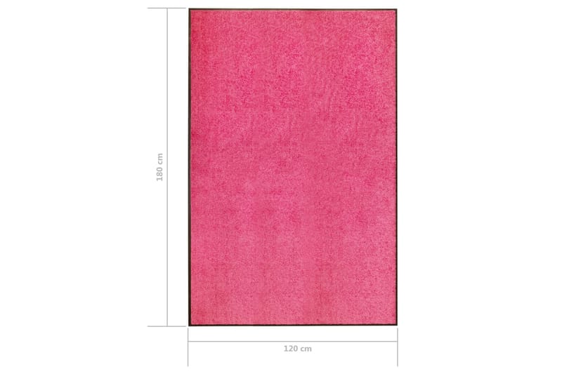 Vaskbar Dørmåtte 120X180 cm Pink - Lyserød - Tekstiler - Tæpper - Hall måtte