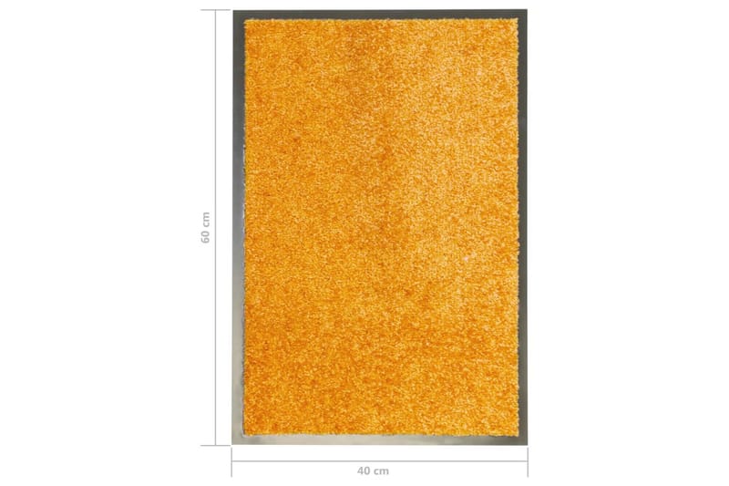 Vaskbar Dørmåtte 40X60 cm Orange - Orange - Tekstiler - Tæpper - Hall måtte