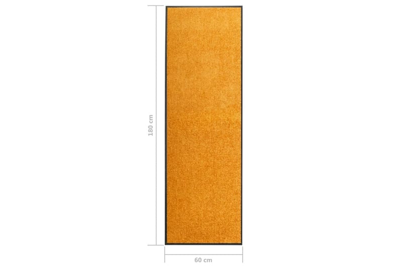 Vaskbar Dørmåtte 60X180 cm Orange - Orange - Tekstiler - Tæpper - Hall måtte