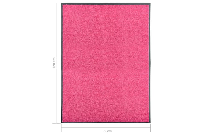 Vaskbar Dørmåtte 90X120 cm Pink - Lyserød - Tekstiler - Tæpper - Hall måtte