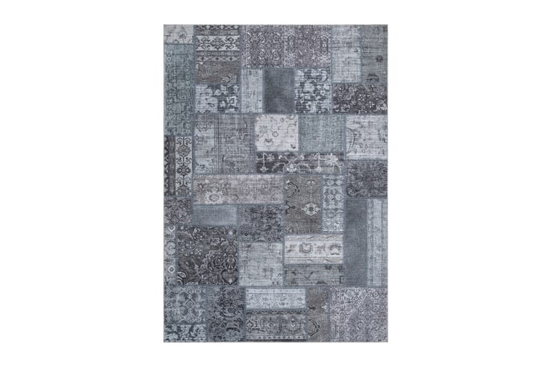 Patchwork Wilton Tæppe 160x230 cm Rektangulært - Grå - Tekstiler - Tæpper - Moderne tæppe - Mønstrede tæpper