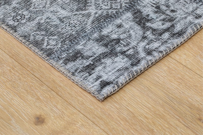 Patchwork Wilton Tæppe 80x300 cm Rektangulært - Grå - Tekstiler - Tæpper - Moderne tæppe - Mønstrede tæpper