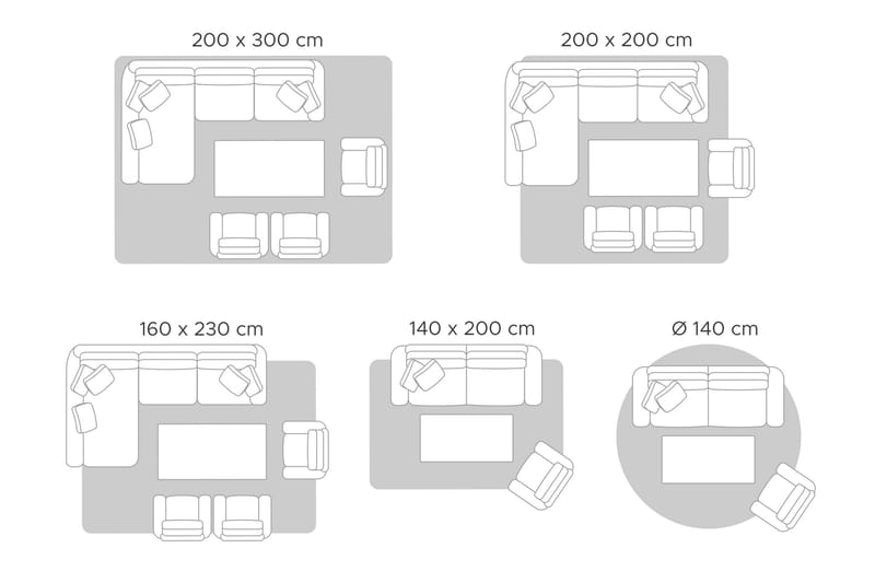 Acarlar Ryetæppe 140x200 cm - Blå - Tekstiler - Tæpper - Moderne tæppe - Ryatæpper