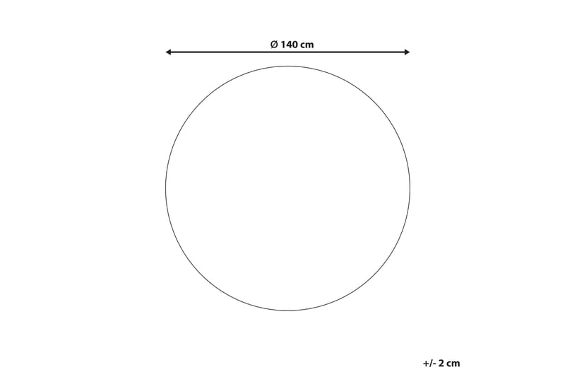 Afis Ryetæppe 140 cm Rund - Beige - Ryatæpper