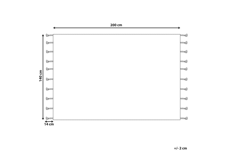 Agadir Bomuldstæppe 140x200 cm - Sort/hvid - Tekstiler - Tæpper - Moderne tæppe - Bomuldstæpper