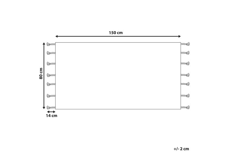 Agadir Bomuldstæppe 80x150 cm - Sort/hvid - Tekstiler - Tæpper - Moderne tæppe - Bomuldstæpper