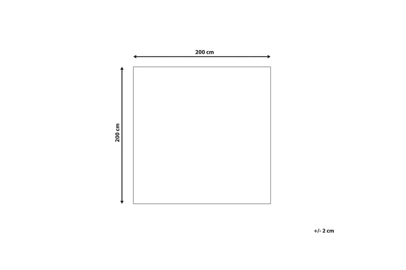 Akoren Bomuldstæppe 200x200 cm Kvadratisk - Beige - Tekstiler - Tæpper - Moderne tæppe - Bomuldstæpper