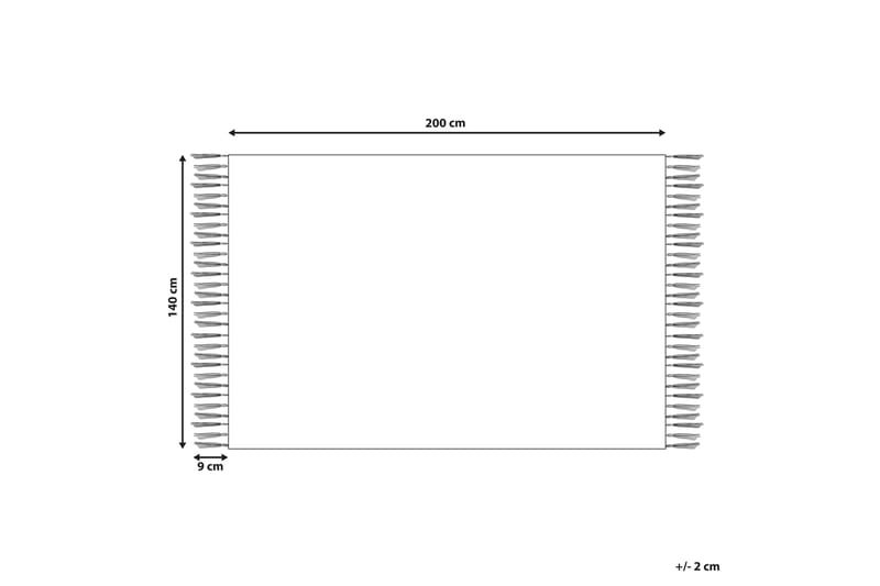 Aksaray Bomuldstæppe 140x200 cm - Beige - Tekstiler - Tæpper - Moderne tæppe - Bomuldstæpper