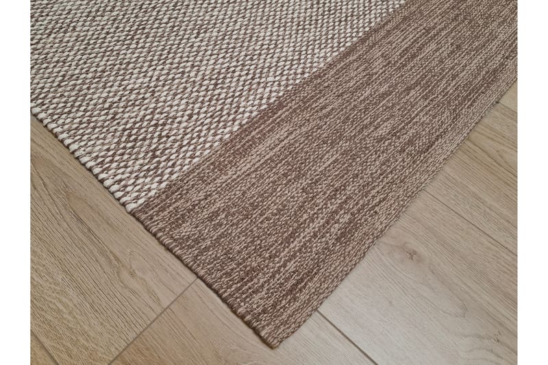 Alva Bomuldstæppe 75x220 cm Oval - Mørkbeige - Tekstiler - Tæpper - Moderne tæppe - Bomuldstæpper