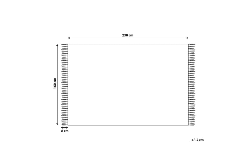 Ansar Bomuldstæppe 160x230 cm - Blå - Tekstiler - Tæpper - Moderne tæppe - Bomuldstæpper