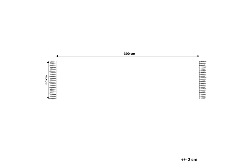 Aparan Bomuldstæppe 80x300 cm - Beige - Tekstiler - Tæpper - Moderne tæppe - Bomuldstæpper