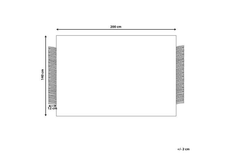 Atlanti Uldtæppe 140x200 cm - Sort/hvid - Tekstiler - Tæpper - Moderne tæppe - Uldtæppe