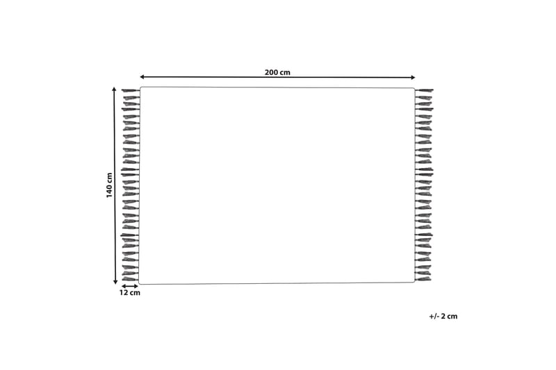 Bademli Ryetæppe 140x200 cm - Blå - Tekstiler - Tæpper - Moderne tæppe - Ryatæpper