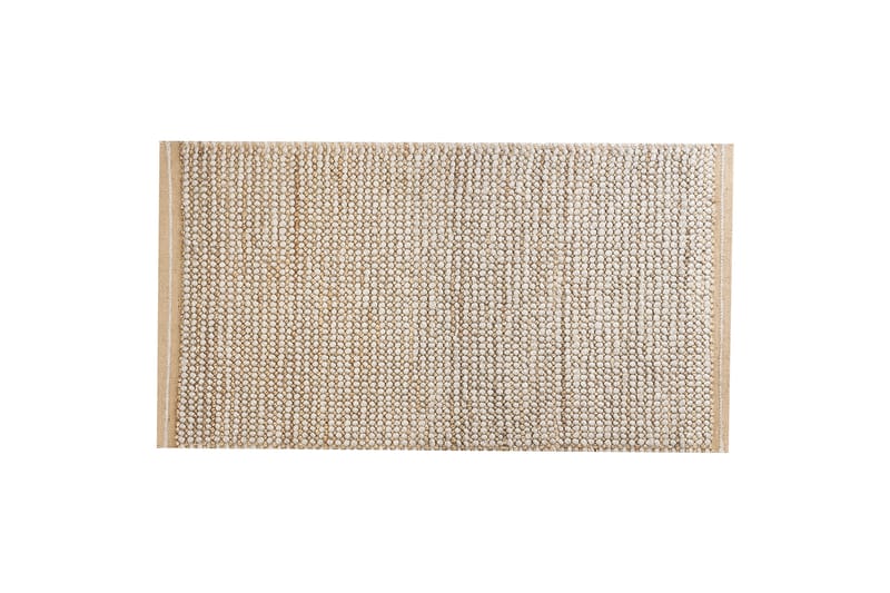 Banoo Uldtæppe 80x150 cm - Beige - Tekstiler - Tæpper - Moderne tæppe - Uldtæppe