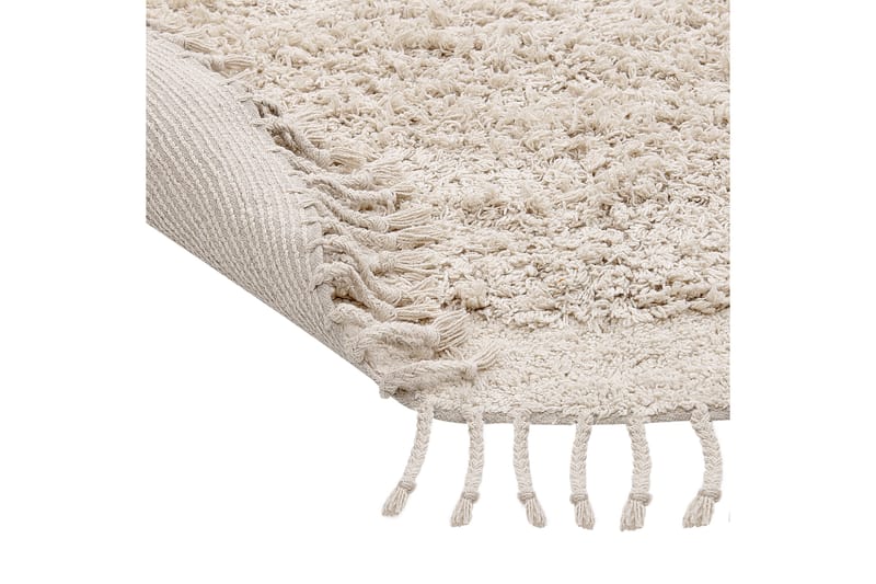 Bitlis Ryetæppe 140 cm Rund - Beige - Ryatæpper