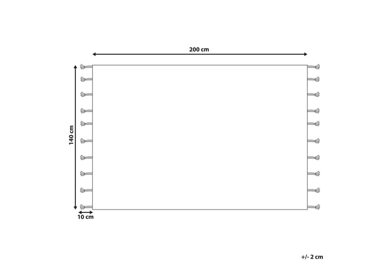 Bitlis Ryetæppe 140x200 cm - Beige - Tekstiler - Tæpper - Moderne tæppe - Ryatæpper