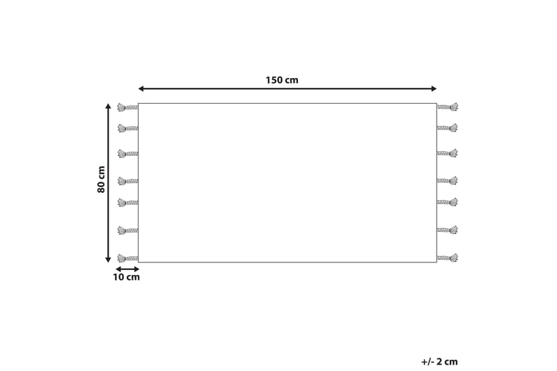 Bitlis Ryetæppe 80x150 cm - Beige - Tekstiler - Tæpper - Moderne tæppe - Ryatæpper