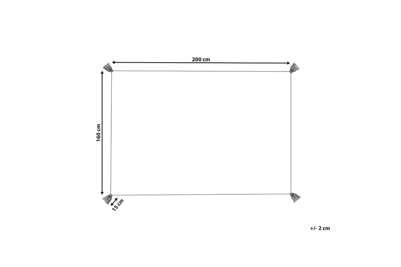 Bolay Bomuldstæppe 160x230 cm - Beige - Tekstiler - Tæpper - Moderne tæppe - Bomuldstæpper