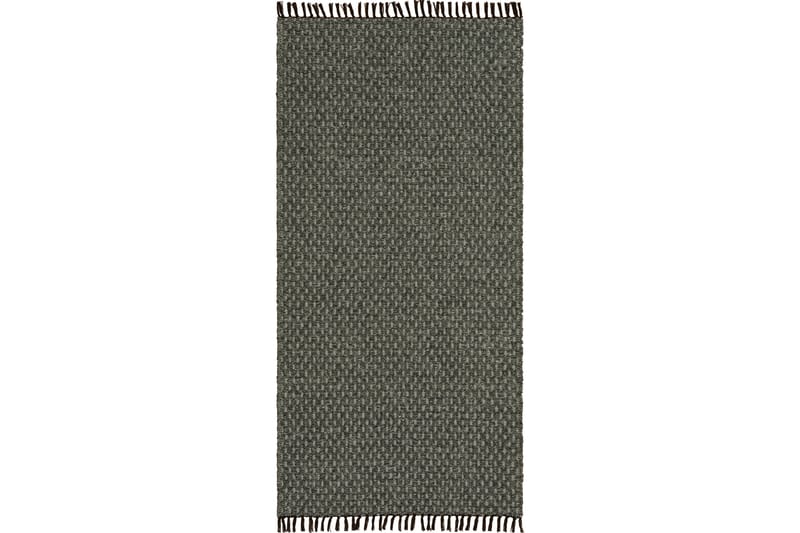 Julie Bomuldstæppe 70x150 cm Grøn - Horredsmattan - Bomuldstæpper - Børnetæpper - Gummierede tæpper - Små tæpper - Mønstrede tæpper - Store tæpper - Håndvævede tæpper