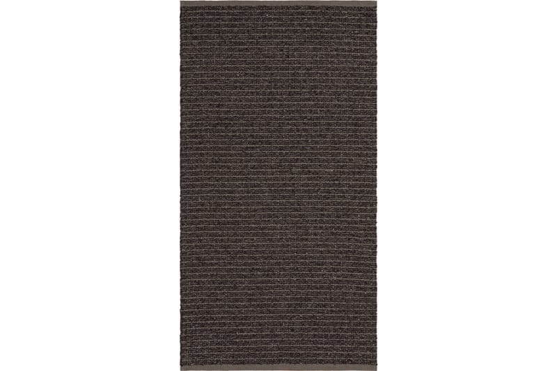 Marion Bomuldstæppe 80x250 cm Sort - Horredsmattan - Bomuldstæpper - Børnetæpper - Gummierede tæpper - Små tæpper - Mønstrede tæpper - Store tæpper - Håndvævede tæpper