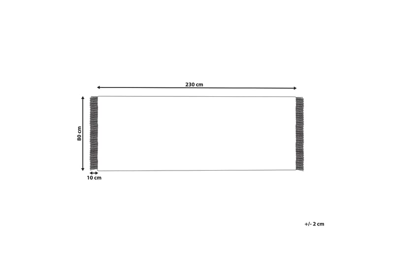 Bozkir Bomuldstæppe 80x230 cm - Beige - Tekstiler - Tæpper - Moderne tæppe - Bomuldstæpper