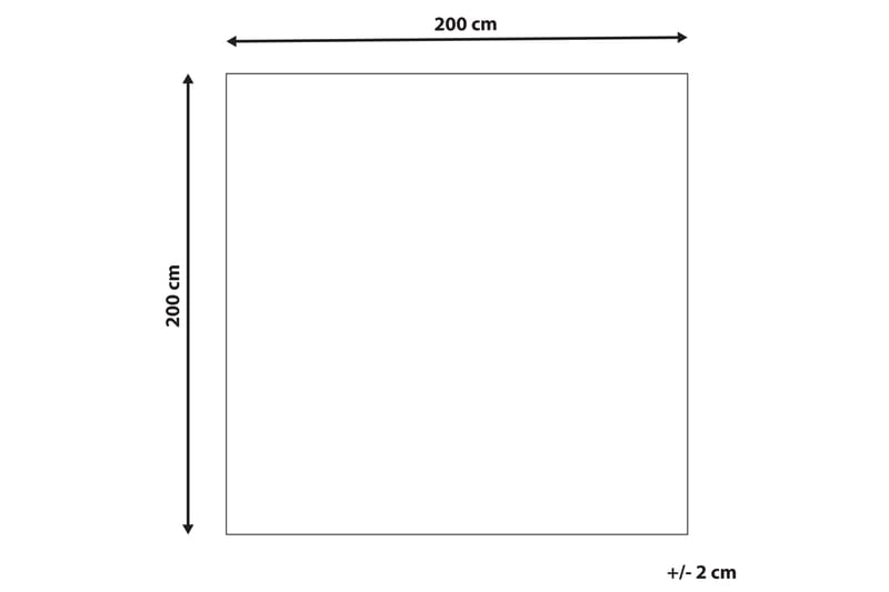 Bozova Uldtæppe 200x200 cm - Beige - Tekstiler - Tæpper - Moderne tæppe - Uldtæppe