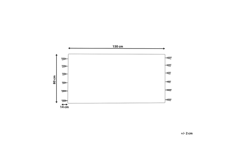 Cavus Bomuldstæppe 80x150 cm - Hvid - Tekstiler - Tæpper - Moderne tæppe - Bomuldstæpper