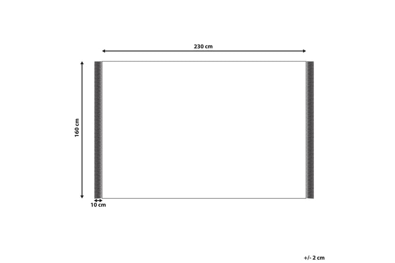 Cetmi Bomuldstæppe 160x230 cm - Beige - Tekstiler - Tæpper - Moderne tæppe - Bomuldstæpper