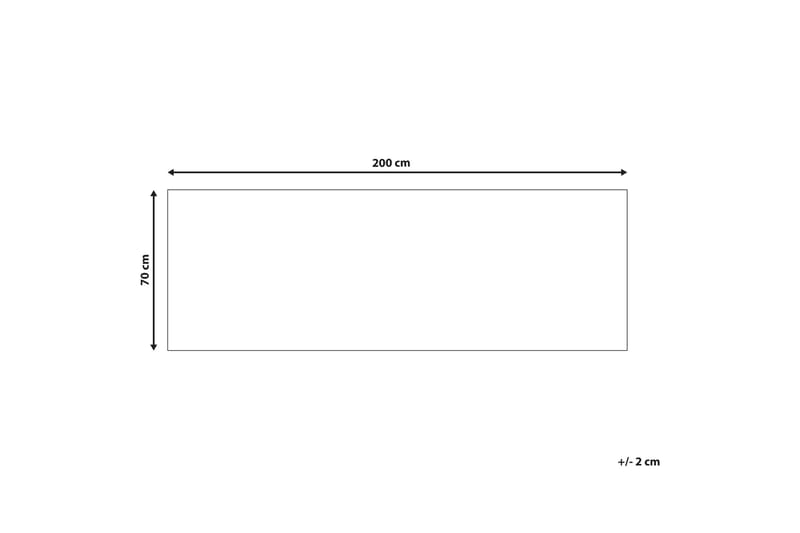 Charvad Ryetæppe 70x200 cm - Blå - Tekstiler - Tæpper - Moderne tæppe - Ryatæpper