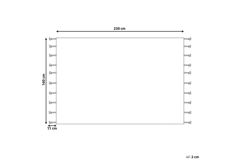 Corum Ryetæppe 160x230 cm - Sort - Ryatæpper