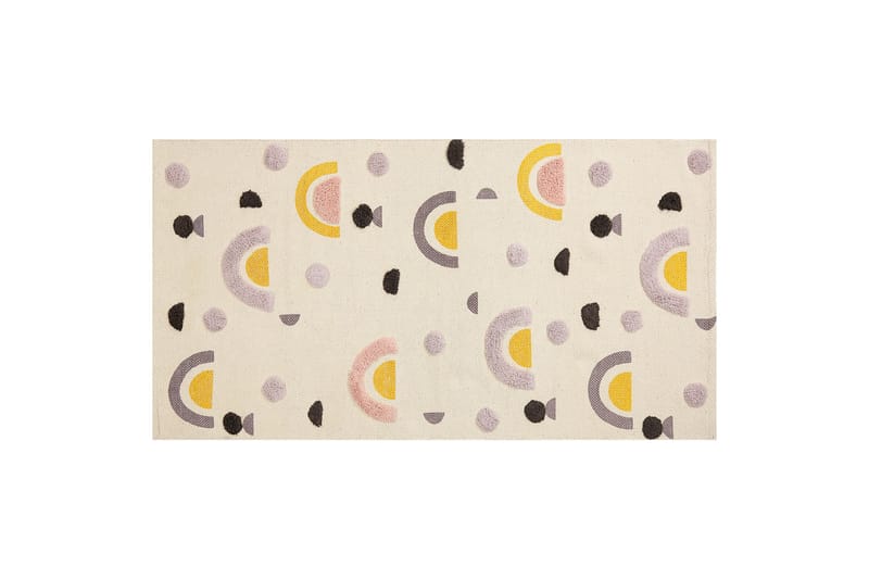 Curup Bomuldstæppe 80x150 cm - Beige - Tekstiler - Tæpper - Moderne tæppe - Bomuldstæpper