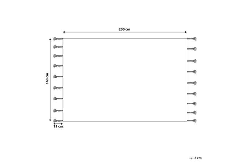 Duzce Ryetæppe 140x200 cm - Beige - Tekstiler - Tæpper - Moderne tæppe - Ryatæpper