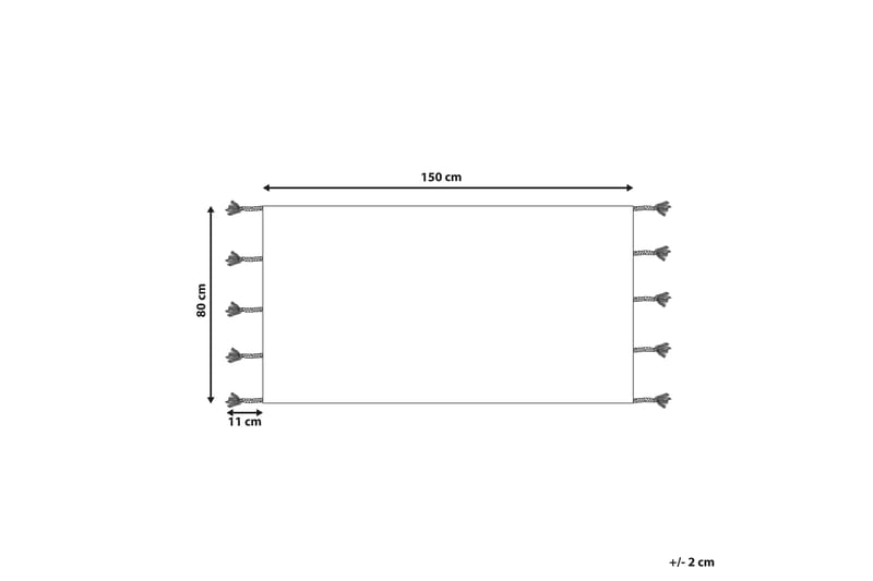 Duzce Ryetæppe 80x150 cm - Beige - Tekstiler - Tæpper - Moderne tæppe - Ryatæpper