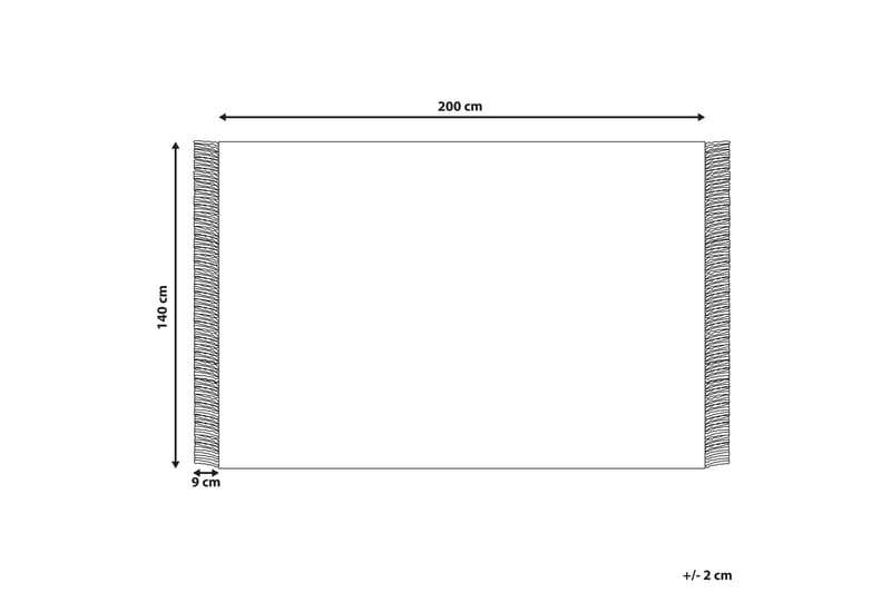 Emirler Uldtæppe 140x200 cm - Sort/hvid - Tekstiler - Tæpper - Moderne tæppe - Uldtæppe