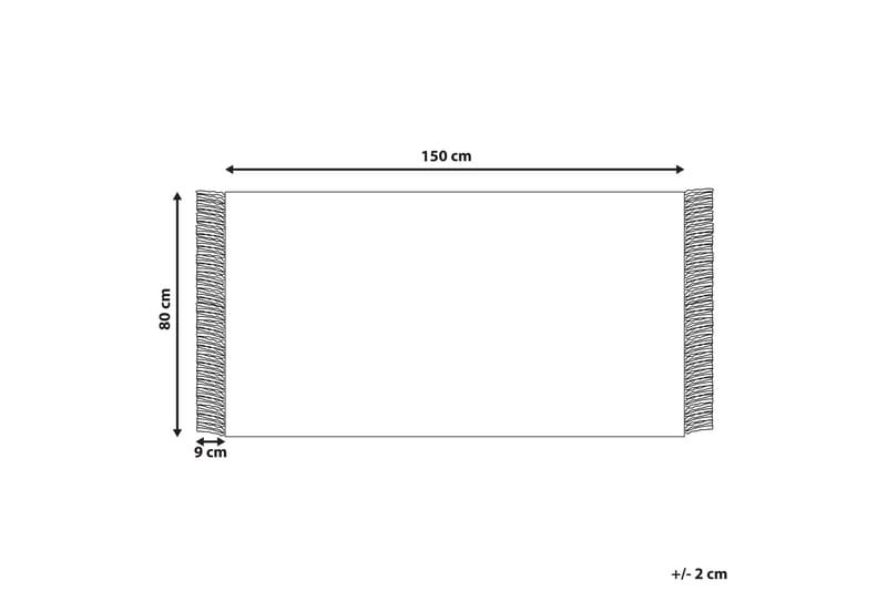 Emirler Uldtæppe 80x150 cm - Sort/hvid - Tekstiler - Tæpper - Moderne tæppe - Uldtæppe